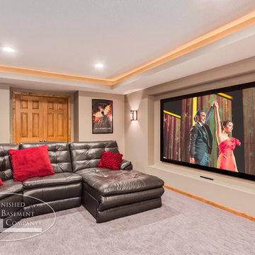 Basement Theater with Projector TV