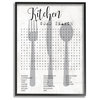 Stupell Industries Kitchen Word Search Fun Family Word Design, 11"x14", Black
