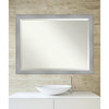 Flair Polished Nickel Beveled Bathroom Wall Mirror - 44 x 34 in.