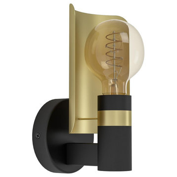 Hayes 1 Light Wall Sconce, Black