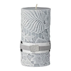 Lene Bjerre Crochet Candle 13cm - Glacier Grey - Candles
