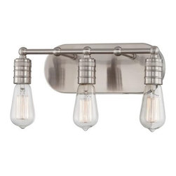 3 Light Bathroom Lighting by Minka Lavery Downtown Edison in Contemporary Style - Lighting