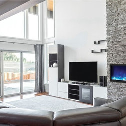 Amantii 40" Slim Electric Built-in With Black Steel Surround - Indoor Fireplaces