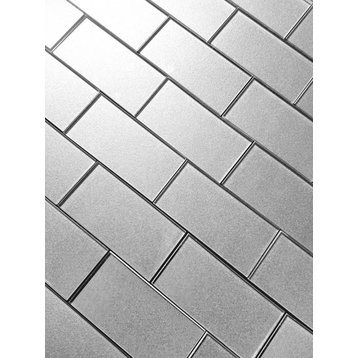 Miseno MT-WHSFOG0306-ES Forever - 3" x 6" Rectangle Wall Tile - - Silver