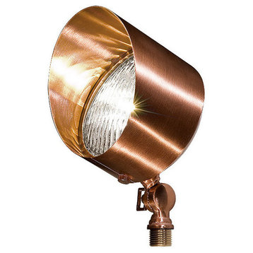 Dabmar Lighting Solid Brass Directional Flood Light With Hood