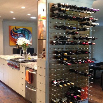 Kitchen Wine Wall Storage Rack @ Nelson Residence
