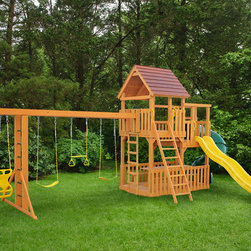 Lookout Tower 4 Position Monkey Bar Playset - Kids Playsets And Swing Sets
