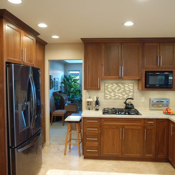 San Carlos - Traditional Kitchen Remodel Featuring Walnut Cabinetry