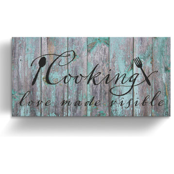 Cooking Wrapped Canvas Kitchen Wall Art, 18"x36"