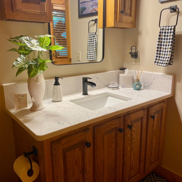 Rustic Charm With Sleek Countertop Update