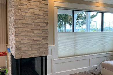 Inspiration for a small modern family room remodel in Seattle