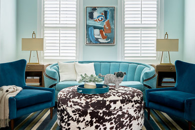 Transitional family room photo in Charleston