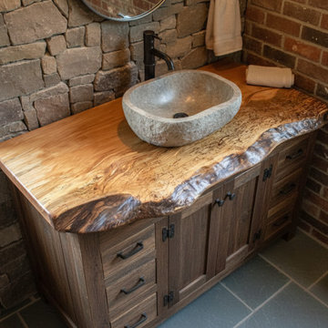 Customizable Live Edge Maple Vanity Tops, Made-To-Order
