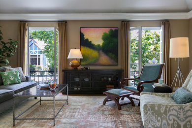 Transitional living room photo in San Francisco