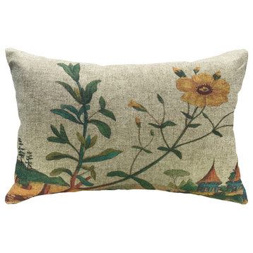 Floral Linen Pillow