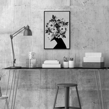 "Mysterious" Floater Framed Painting Print on Canvas