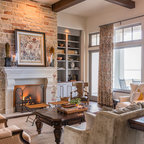 Dry Stack Stone Veneer Fireplace - Traditional - Living Room - Chicago ...
