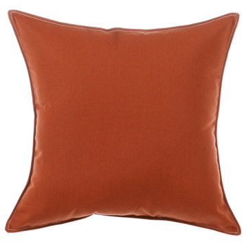 Sunbrella Canvas Rust Indoor/Outdoor Top Stitch 20" Pillow