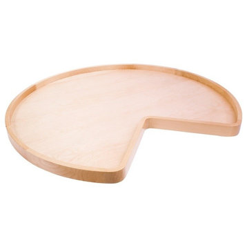 24" Kidney Wooden Lazy Susan , Without Hole