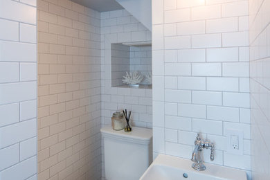 Trendy home design photo in New York