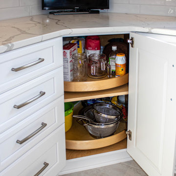 Greenfield Cabinetry White Kitchen, Office Area and Pantry Storage