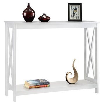 Convenience Concepts Oxford Console Table in White Wood Finish