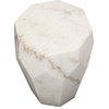Monolith Side Table - White Stone
