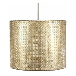 Seline Drum Pendant Light, Metallic - Pendant Lighting