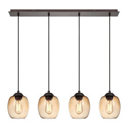 George Kovacs Bubble Bronze 4-Light Island - Kitchen Island Lighting