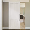 Shaker Wood Sliding Barn Door with 10 different panel designs, Finished (Painted), 38"x84"