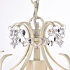 Amorette 1-Light White Finish Mini Chandelier With Crystals Glam Lighting
