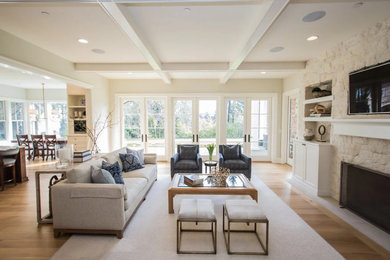 Living room - living room idea in Portland