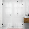 78"x71.75" Frameless Shower Door Wall Hinge, Matte Black