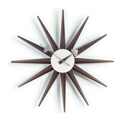 Nelson Sunburst Clock - Walnut - Clocks