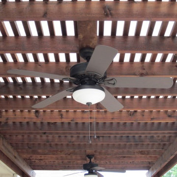 Stained Cedar Lattice Patio Cover