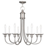 Livex Lighting - Livex Lighting 5148-91 Cranford - Eight Light Chandelier - Eight Light ChandelierCranford Eight Light Brushed Nickel *UL Approved: YES Energy Star Qualified: n/a ADA Certified: n/a  *Number of Lights: Lamp: 8-*Wattage:60w Candelabra Base bulb(s) *Bulb Included:No *Bulb Type:Candelabra Base *Finish Type:Brushed Nickel