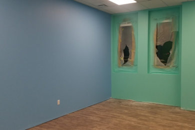 Hallway - contemporary hallway idea in Edmonton