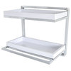 Bathroom Accessories and Decor Wall Mount 2-Tier Chrome Shelving Unit,Towel Rack