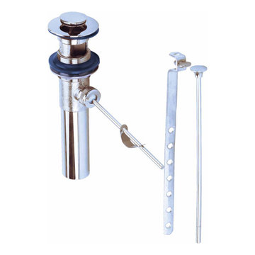 Sink Drain Chrome Lever Pop-Up With Overflow Renovators Supply