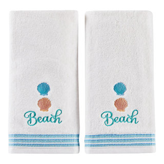 Dream Beach Shells Hand Towels - Laural Home