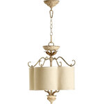 Quorum International - Quorum Salento 4-Light 18" Pendant Light in Persian White - This 4-light pendant light from Quorum International is a part of the Salento collection and comes in a persian white finish. Light measures 18" wide x 22" high.  Uses four candelabra bulbs up to 60 watts each.  This light would look best in the dining room or kitchen. For indoor use.  This light requires 4 , 60W Watt Bulbs (Not Included) UL Certified.