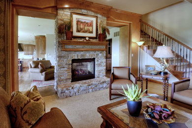 Living room - traditional living room idea in Other