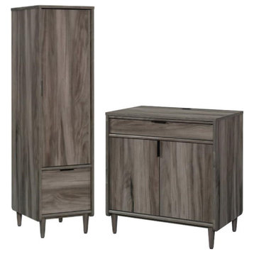 Home Square 2-Piece Set with Library Base Cabinet & Narrow Storage Cabinet