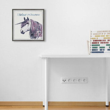 "I Believe Unicorns II" Framed Painting Print