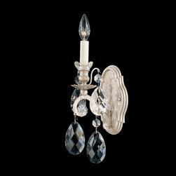 3 Light Sconce by Schonbek Renaissance in Crystal Traditional style - Lighting