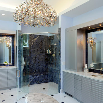 Master Bath in Blue