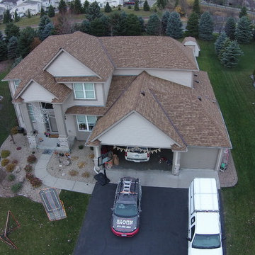 "Desert Tan" Owens Corning Duration Roof by Storm Group Roofing.