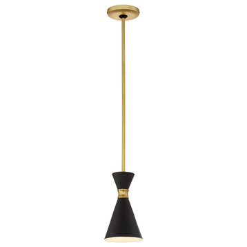 George Kovacs Conic P1821 1 Light Mini Pendant, Honey Gold, Honey Gold