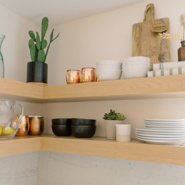 White Oak floating shelves