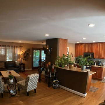 Marble & Granite Before and After Living Room and Kitchen